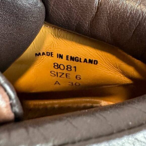 Dr Martens Vintage Y2K Ankle Boots Lace Up Made in England Brown Sz 6 8081 - Picture 11 of 11